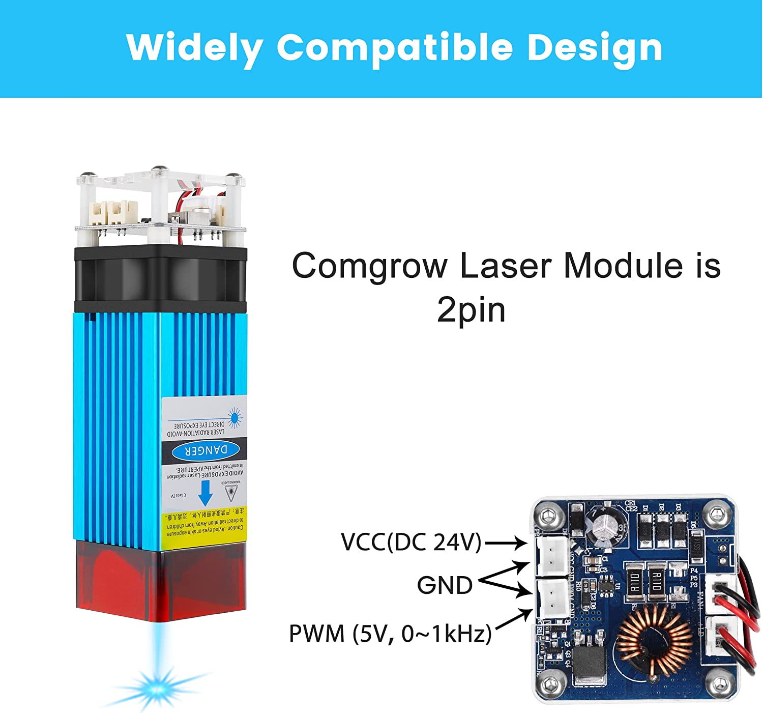 Kit de módulo de grabador láser comprimido de COMGROW para CNC/láser/impresora