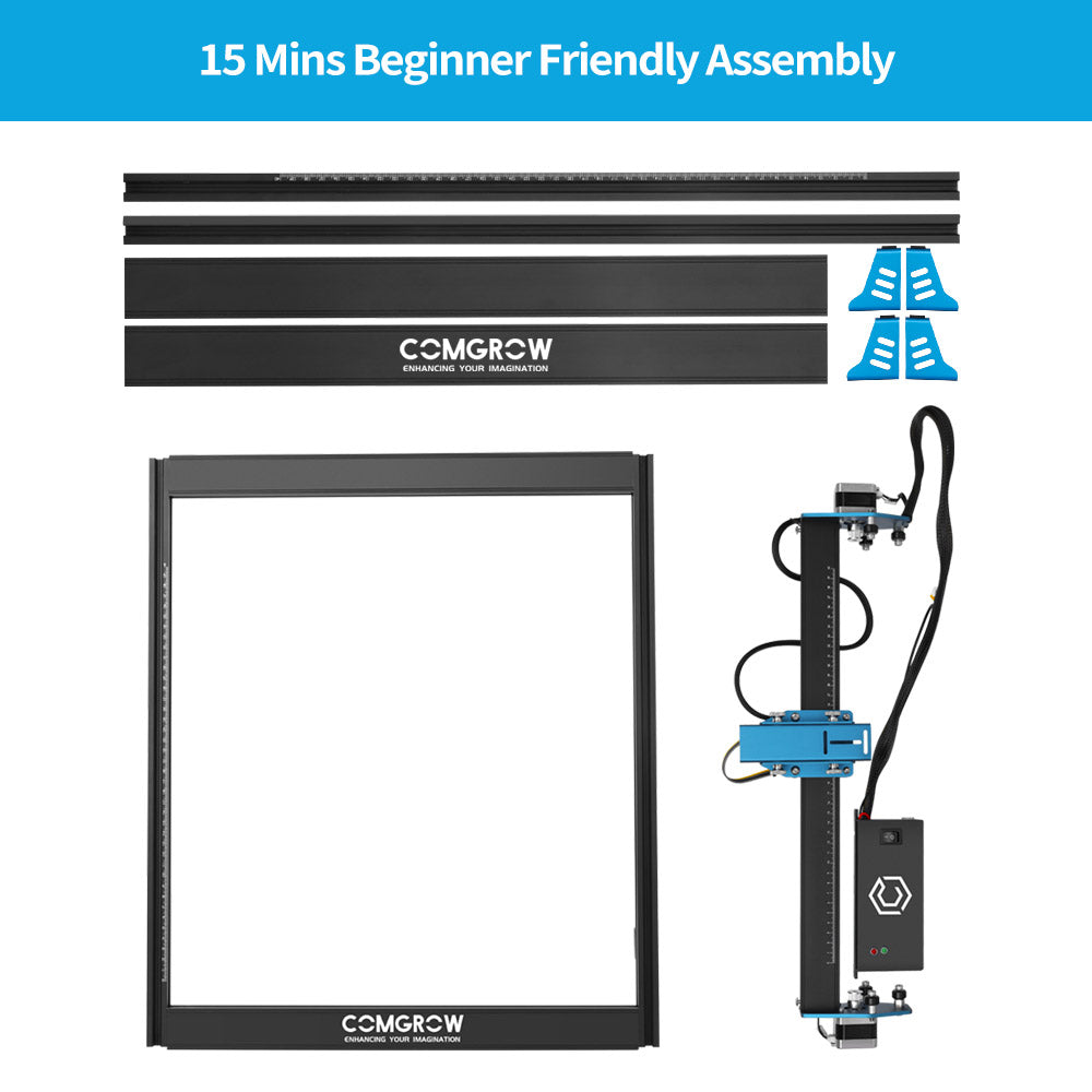 15min assembly of comgrow z1 laser engraver is friendly to beginners